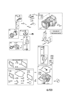 Cylinder/Sump-Engine Diagram and Parts List for 31D777-0035  Briggs and Stratton Engine